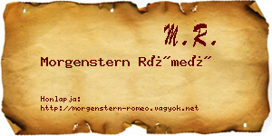 Morgenstern Rómeó névjegykártya